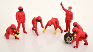 AJWI} 1/18 tBMA sbg N[Zbg3 tBMA7 bh ANZT[ fJ[t ~jJ[͕t܂BAmerican Diorama 1:18 Figuren Pit Crew Set 3 7 figurines with acessori