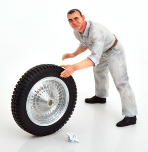 ルマンミニチュア 1/18 フィギュア Georges mechanic ホワイトLe Mans Miniatures 1:18 Figur Georges mechanic white