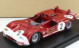 CIEMME43 1/43 At@I 33/3 #2 1000km SPA 1971 bh/zCgCIEMME43 1/43 ALFA ROMEO - 33/3 N 2 1000km SPA 1971 A.DE ADAMICH - H.PESCAROLO RED WHITE