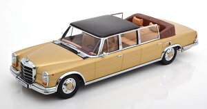 KK-SCALE 1/18 ZfX 600 LWB W100 h[bg 1964 S[h^bN/ubNKK-Scale 1:18 Mercedes 600 LWB W100 Landaulet 1964 goldmetallic black
