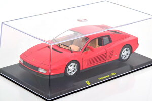 u[S 1/24 tF[ eX^bT 1984 bh V[P[Xt JBburago 1:24 Ferrari Testarossa 1984 red with ShowCase could be slighly damaged