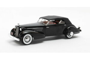 �}�g���b�N�X 1/43 �L���f���b�N V16 �f���A�� �J�E�� �X�|�[�c �t�F�[�g�� 1937 �u���b�N 408�����Matrix 1:43 Cadillac V16 Dual Cowl Sport Phaeton year 1937 black Limitation 408 pcs.