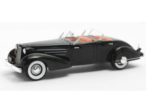 �}�g���b�N�X 1/43 �L���f���b�N V16 �f���A�� �J�E�� �X�|�[�c �t�F�[�g�� 1937 �u���b�N �I�[�v���J�[ 408�����Matrix 1:43 Cadillac V16 Dual Cowl Sport Phaeton year 1937 black open Top Limitation 408 pcs.