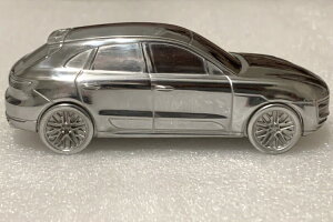 �|���V�F���� 1/43 �|���V�F �}�J�� �^�[�{ 2020 �A���~�j�E�� �y�[�p�[�E�F�C�gGenuine FACTORY Porsche Macan Turbo 2020 Aluminum Chrome model scale 1:43 Paperweight