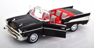 Ertl/Auto World 1/18 V{[ xGA Cabrio WF[YE{h Dr 1957 ubN JErtl/Auto World 1:18 Chevrolet Bel Air Cabrio James Bond Dr No 1957 black