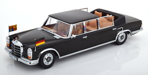 KK-SCALE 1/18 ZfX 600 W100 h[bg NC[ GUxX 2  L[WK[ 1965 ubNKK-Scale 1:18 Mercedes 600 W100 Landaulet Queen Elizabeth II Kiesinger 1965 black