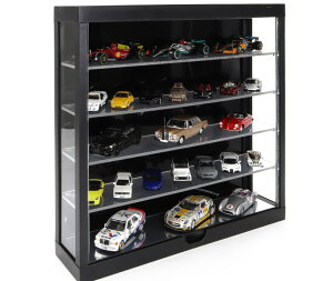 gv9 1/64 1/43 f̃V[P[X }CNUSB B/H/T 38 cm× 9.2cm×37..5cm Ɩt ԂƓdr͊܂܂܂Triple 9 1:64 Vitrine fur Modelle in 1:64 oder 1:43 Micro USB black with illumination car and batteries not in