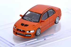 BMC 1/64 OH T[ G{[V 7 2001 IW^bN ANZT[tBMC 1:64 Mitsubishi Lancer Evo 7 2001 orange-metallic with acessories