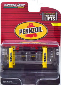 O[Cg RNeBu 1/64 y]C tg CG[ /ubNGreenlight Collectibles 1:64 Pennzoil Hebebuhne yellow black in blister