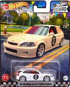 zbgEB[ v~A 1/64 z_ VrbN ^CvR EK9 1999 zCg/ubNHot Wheels Premium 1:64 Honda Civic Typ R EK9 1999 white black