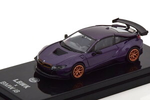 Para64 1/64 BMW i8 ���o�e�B�[�E�H�[�N 2018 �p�[�v�����^���b�NPara64 1:64 BMW i8 Liberty Walk 2018 purple-metallic