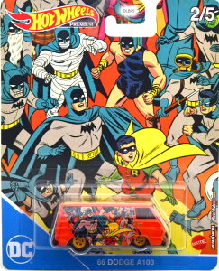 zbgEB[ v~A 1/64 _bW A100 obg} & r DC obg} RNV 2/5Hot Wheels Premium 1:64 Dodge A100 Batman & Robin DC Batman Collection 2/5