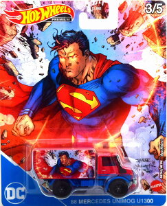 zbgEB[ v~A 1/64 ZfX EjO U1300 X[p[} DC X[p[q[[Y RNV 3/5Hot Wheels Premium 1:64 Mercedes Unimog U1300 Superman DC Superheroes Collection 3/5