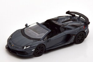 MINI GT 1/64 {M[j AF^h[ SVJ [hX^[ O[/ubNMINI GT 1:64 LAMBORGHINI Aventador SVJ Roadster grey black