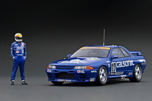 COjbVf 1/18 Y J\jbN XJCC #12 1992 JTC Mr.Hoshino tBMAtignition model 1/18 NISSAN CALSONIC SKYLINE (#12) 1992 JTC With Mr.Hoshino