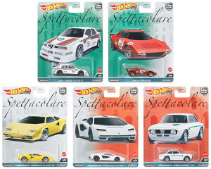 �z�b�g�E�B�[�� 1/64 Spettacolare �J�[�J���`���[ 5 ��Z�b�gHot Wheels 1:64 Set 2023 Spettacolare Car Culture 5 pcs.Alfa Romeo 155 V6 Ti / Lancia Stratos / Lamborghini Countach LP 5000 QV / Lamborghini Countach LPI 800-4 / Alfa Romeo Giulia