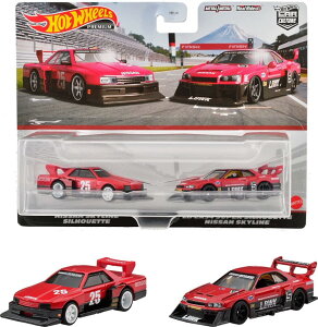 ホットウィール 1/64 プレミアム 2 パック 2023 日産 スカイライン スーパーシルエット + ER34 スカイラインHot Wheels 1:64 Premium 2-Pack Nissan Skyline Supersilhouette + ER34 Skyline