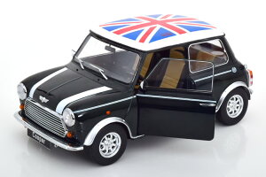 KK-Scale 1/12 ~jN[p[ LHD _[NO[^bN/zCg/jIWbN JKK-Scale 1:12 Mini Cooper LHD darkgreen-metallic white Union Jack