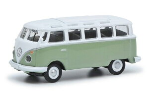 �V���R�[ 1/87 �t�H���N�X���[�Q�� VW T1 �T���o �o�X 1954 �z���C�g/�O���[��Schuco 1:87 Volkswagen VW T1 Samba Bus built in 1954 white green