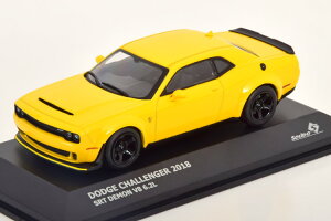 �\���h 1/43 �_�b�W �`�������W���[ SRT �f�[���� V8 2018 �C�G���[Solido 1:43 Dodge Challenger SRT Demon V8 2018 yellow