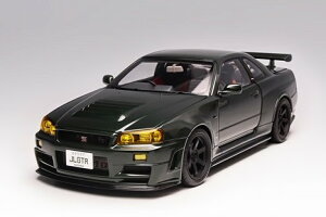 [^[փbNX 1/18 Y XJCC GT-R (R34) jX JX^}CY _[NO[ + GW 999 JMOTORHELIX 1:18 Nissan Skyline GT-R (R34) NISMO CUSTOMIZED dark green + engine