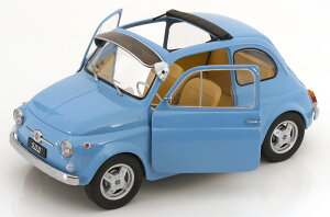 KK-Scale 1/12 �t�B�A�b�g 500 F �J�X�^�� ���O���\�ȃ\�t�g�g�b�v�t�� 1968 ���C�g�u���[ �J��KK-Scale 1:12 Fiat 500 F Custom with removable Softtop 1968 lightblue