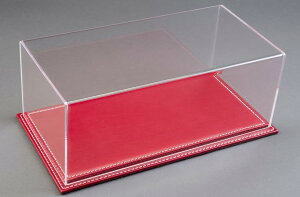 ~jJ[p fBXvCP[X 1/24 vX`bNfBXvCP[X U[x[Xbh 23cm × 12cm × 8.5cm ( 7.7cm) VETRINA PLASTIC DISPLAY LEATHER BASE RED 23cm × 12cm × 8.5cm (altezza interna cm 7.7)