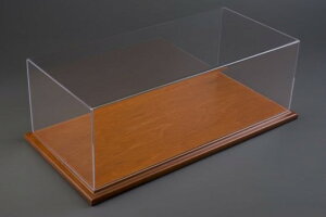 ~jJ[p fBXvCP[X 1/24 vX`bNfBXvCP[X Ebh`F[x[X 23cm × 12cm × 8.5cm ( 8.0cm) VETRINA PLASTIC DISPLAY WOOD CHERRY BASE 23cm × 12cm × 8.5cm (altezza interna cm 8.0)