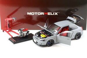 [^[wbNX 1/18 z_ VrbN ^CvR/EK9 JX^}CYo[W ihO[ +GW JMOTORHELIX 1:18 Honda Civic Type R/EK9 Customized Version Nardo gray+engine
