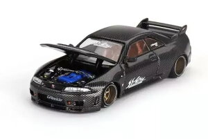 MINI GT Kaido House 1/64 日産 スカイライン GT-R/R33 アクティブ カーボン R V1 ブラック 開閉MINI GT Kaido House 1:64 Skyline GT-R/R33 Active Carbon R V1 black
