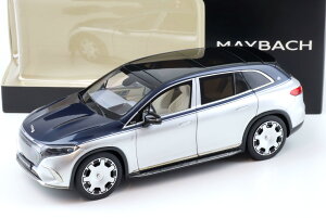 �x���c���� NZG 1/18 �����Z�f�X �}�C�o�b�n EQS 680 SUV �m�[�e�B�b�N�u���[/�n�C�e�b�N�V���o�[ �f�B�[���[�o�[�W���� �J��NZG 1:18 Mercedes Maybach EQS 680 SUV nautic blue/high tech silver DEALER VERSION
