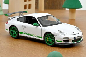 �m���u 1/18 �|���V�F 911 997 GT3 RS 2009 �z���C�g �p�C�\���O���[�� 300����� �J��NOREV 1:18 Porsche 911 GT3 RS 2009 White and Python Green Limited 300 pcs
