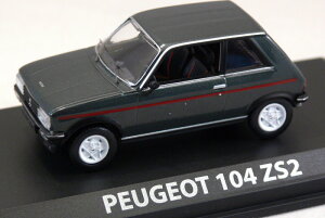 �m���u 1/43 �v�W���[ 104 ZS2 1979 �_�[�N�O���[���b�gNOREV 1:43 Peugeot 104 ZS2 1979 DARK GREY MET