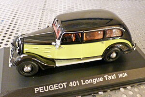 mu 1/43 vW[ 401 O^NV[ 1935 ubN/CgO[NOREV 1:43 Peugeot 401 LONGUE TAXI 1935 BLACK/LIGHT GREEN