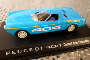 ノレブ 1/43 プジョー 404 ディーゼル レコードカー 1965 ブルーNOREV 1:43 Peugeot 404 Diesel of the Record 1965 Blue