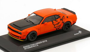 �\���h 1/43 �_�b�W �`�������W���[ SRT �f�[���� V8 6 2l 2018 �I�����W/�}�b�g�u���b�NSolido 1:43 Dodge Challenger SRT Demon V8 6 2l 2018 orange/matt black