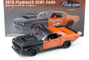 ACME 1/18 �v�����X �w�~ �N�[�_ �T���V���O �t�B�b�V�[ �|�[�N�`���b�v�Y �`���b�v �V���b�v 1970 �J��ACME 1:18 Plymouth Hemi Cuda Something Fishy Porkchop's Chop Shop 1970