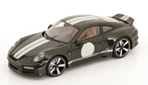 ~j`vX 1/18 |VF 911 992 X|[cNVbN 2022 _[NO[^bN zCg JMinichamps 1:18 Porsche 911 (992) Sport Classic 2022 darkgreen metallic white