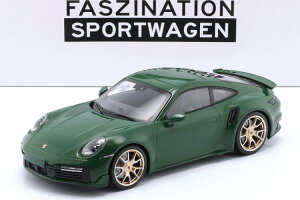 ~j`vX 1/18 |VF 911 992 ^[{ S N[y X|[c 2024 O[ S[h 300Minichamps 1:18 Porsche 911 (992) Turbo S Coupe Sport 2024 green golden rims Limited 300 pcs