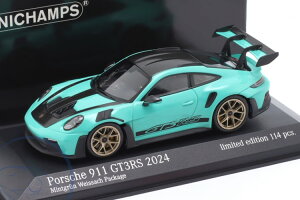 ~j`vX 1/43 |VF 911/992 GT3 RS @CUbnpbP[W 2024 ~gO[/ubNfJ[/S[h 114Minichamps 1:43 Porsche 911/992 GT3 RS Weissach package 2024 mint green/black decor/