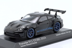 ~j`vX 1/43 |VF 911 992 GT3 RS @CUbnpbP[W 2024 ubN/u[/u[fJ[ 336Minichamps 1:43 Porsche 911/992 GT3 RS Weissach package 2024 black/blue rims/blue decor limited 336