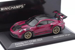 ~j`vX 1/43 |VF 911/992 GT3 RS @CUbn pbP[W 2024 X^[r[/S[f 336Minichamps 1:43 Porsche 911/992 GT3 RS Weissach package 2024 star ruby/golden rims limited 336 pcs