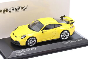 ~j`vX 1/43 |VF 911 992 GT3 2020 [VOCG[ Vo[ 100Minichamps 1:43 Porsche 911 992 GT3 2020 racing yellow silver rims Limitation 100 pcs