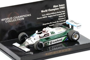 �~�j�`�����v�X 1/43 �t�H�[�~����1 �E�B���A���Y �t�H�[�h FW07B #27 �A���� �W���[���Y ���[���h�`�����s�I�� 1980 �_�[�e�B�o�[�W����Minichamps 1:43 F1 Williams Ford FW 07B N27 Alan Jones World Champion 1980 Dir