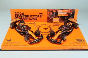 �~�j�`�����v�X 1/43 �}�N���[���� �t�H�[�~����1 �`�[�� MCL38 �m���X/�s�A�X�g�� �A�u�_�r�O�����v�� 2024 �R���X�g���N�^�[�Y�`�����s�I�� 2��Z�b�gMinichamps 1:43 McLaren F1 Team MCL38 Norris/Piastri Abu