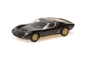 ~j`vX 1/87 {M[j ~E 1966 ubN S[h ubNMinichamps 1:87 Lamborghini Miura built 1966 black gold with black interior