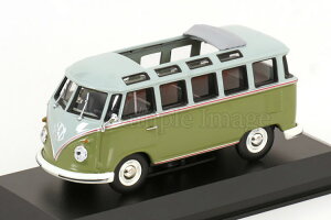�~�j�`�����v�X 1/43 �t�H���N�X���[�Q�� T1 �T���o �o�X 1963 �O���[��/���C�g�O���[ �}�L�V�`�����v�X �R���N�V����Minichamps 1:43 VW T1 Samba bus 1963 green/light grey Maxichamps Collection