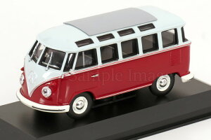 �~�j�`�����v�X 1/43 �t�H���N�X���[�Q�� T1 �T���o �o�X 1963 �_�[�N���b�h/���C�g�O���[ �}�L�V�`�����v�X �R���N�V����Minichamps 1:43 VW T1 Samba bus 1963 dark red/light grey Maxichamps Collection
