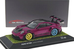 car.tima���� �~�j�`�����v�X 1/43 �|���V�F 911 992 GT3 RS ���@�C�U�b�n �p�b�P�[�W �n�b�s�[ �C�[�X�^�[ 2025 33�����Minichamps 1:43 Porsche 911 (992) GT3 RS Weissach Paket Happy Easter 2025 Limited 33 pcs