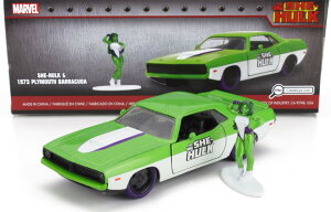 W_ 1/32 vX oN[_ V[nN tBMAt 1973 O[ zCg JJADA 1:32 PLYMOUTH BARRACUDA WITH SHE-HULK FIGURES 1973 GREEN WHITE